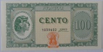 Cedula estrangeira -italia 100 Lira -EF 