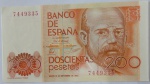 Cedula estrangeira - Espanha 200 pesetas 1980 -FE