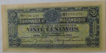 Cedula Estrangeira Moçambique 20 centavos - Flor de Estampa 