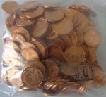 Sache Lacrado com 200 Moedas de 1 Centavo 2004 -FC 