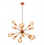 Lustre em belo design na cor cobre em aluminio , medindo 64 cm