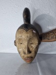 ANTIGA MASCARA AFRICANA EM MADEIRA LEGITIMA 39CM