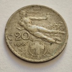 MOEDA ITALIA 1908 20C