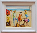 Héctor Carybé, Vila de Pescadores - óleo sobre tela - datado 1986 - med. 46 x 55 cm - A.C.I.D. e V