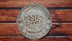 Prato decorativo em resina, Souvenir de viagem à Argentina. 19,5cm de diâmetro R2597