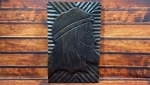 Quadro esculpido em madeira, Cristo, 25,5 x 40 x 3cm pesando 2,450kg. R10697