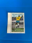 Selo do Nosso eterno Rei Pelé, selo comemorativo, emitido pelo Brasil 1969 para celebrar o milésimo gol do Pelé.