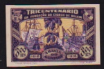 Brasil 1916 - Tricentenário de Belém, ensaio para selo comemorativo no valor de 300 réis na cor viol