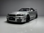 Nissan skyline r34 z Tune Prata - AutoArt Escala 1/18 miniatura em metal diecast. Possui caixa origi