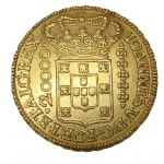 Moeda do Brasil - 20000 Réis - 1727 - MMMM - Minas Gerais - Ouro - 53,78g - (.917) - Dobrão - Catála