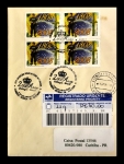 Envelope com carimbo datador e comemorativo + selo correspondente ao tema