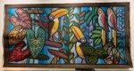 EILA Ampula (1918 - 2008) - Grandiosa e Maravilhosa Tapeçaria colorida representando Cena Tropical c