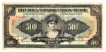 Cédula Do Brasil - 500 Mil Reis 1927 R-189 Duas Chancelas Serie Nº 2ª - MBC - Caixa De Estabilização