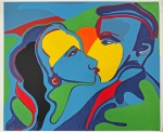 Rubens Gerchman, Beijo, gravura, tiragem 52/100, 72x94cm, sem moldura