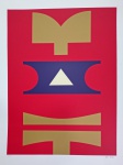 Rubem Valentim, Emblema, gravura, tiragem 47/100, 100x70cm, sem moldura, Edição Póstuma