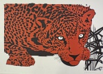 Kleber Ventura, Onça Vermelha, gravura, tiragem 1/20, 70x100cm, sem moldura