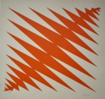 Hércules Barsotti, Geométrico, gravura, tiragem 8/100, 48x50cm, sem moldura, necessita de limpeza