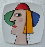Gustavo Rosa, Mãe, prato de porcelana, 22x23cm