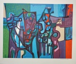 Roberto Burle Marx, Composição, gravura PI, 70x80cm, sem moldura