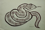 Fang, Cobra, gravura, tiragem 4/50, sem moldura, 35x50cm, necessita de limpeza