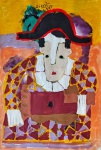 Asfaduroff Nibbes, Capitão, desenho sobre papel, 45x30cm, sem moldura