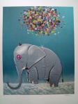 Kleber Lopes, Elefante, gravura PA, 100x70cm, sem moldura, FINEART