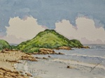 Joel Firmino do Amaral, Praia, aquarela sobre papel, 23x31cm, sem moldura