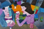 Asfaduroff Nibbes, Drinke, óleo sobre tela, 40x60cm, 1997, sem moldura