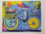 Alemão, Palhaço na Bicicleta, gravura, tiragem 68/100, 50x70cm, sem moldura