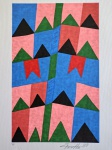 Zi Facella, Mastro e Bandeiras, gravura, PA, 2023, 50x35cm, sem moldura