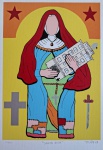 Gejo, Santa Rita, gravura, tiragem 73/120, 2009, 50x29cm, sem moldura