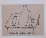 José Antonio da Silva, Natureza Morta, gravura Póstuma, tiragem PI, 28x25cm, sem moldura