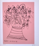 José Antonio da Silva, Flores, gravura, 29x25cm, Edição Póstuma, sem moldura