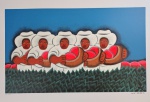 José Sabóia, Colheita, gravura, tiragem 27/100, 40x60cm, sem moldura