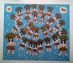 Antonio Poteiro, Ciranda, gravura PE, EDIÇÃO PÓSTUMA, 72x80cm, sem moldura