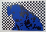 Kleber Ventura, Cachorro Azul, gravura PI, 70x100cm, sem moldura