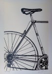 Kleber Ventura, Bicicleta, gravura, 7/25, 50x35cm, sem moldura