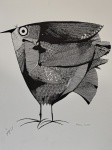 Aldemir Martins, Pássaro, gravura PE, EDIÇÃO PÓSTUMA, 50x36cm, sem moldura