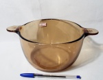 Vision, panela produzida em vidro temperado, maior comprimento 26cm, sem a tampa.