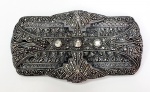 Belíssimo e imponente broche produzido em prata de lei, maior comprimento:6,7cm. x 3cm.