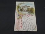 Brasil, postal déc 00, GRUSS AUS, circulado em 1906, São Paulo - THESOURO Estadual, publicitário d