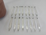 PIRULITOS - CRISTAIS: Lote composto por 16 antigos pirulitos de cristais para lustre.