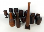 OBJETOS DECORATIVOS - ANOS 50: Lote de objetos decorativos da década de 50 e 6a em madeira nobre de época, diversos modelos e tamanhos
