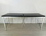 MACA - DOBRÁVEL: Maca portátil para SPA Estética dobrável tipo maleta, estrutura em alumínio, Battle creek portable massage table. Medidas aberta: altura: 75 cm, largura: 60 cm e comprimento: 1,80 m.