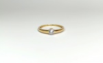 ANEL  OURO AMARELO 18K, TAMANHO DO ARO: 18 - 5,8 cm, PESO: 1,74g, POSSUI PEDRA ZIRCONIA, SUGESTAO DE