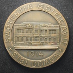 Medalha da Itália - Ano  1914 - Vir Probus - Praestantissimus Civis - Sapientia Aedificavit - Sibi D