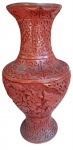 Antigo vaso Cloisonne com laca chinesa esmaltado em azul na parte interna. Pequeno detalhe na borda superior. 35CM.