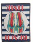 Placa decorativa em ferro hora a praia (Beach time).Medidas: 35x26cm
