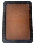 Quadro moldura em plástico duro e madeira (MDF) com fundo camurçado.Medidas: 53x37cm