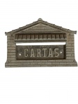 Caixa De Cartas Para Muro Correspondência Tradicional em alumínio fundido.Medidas: 26x19